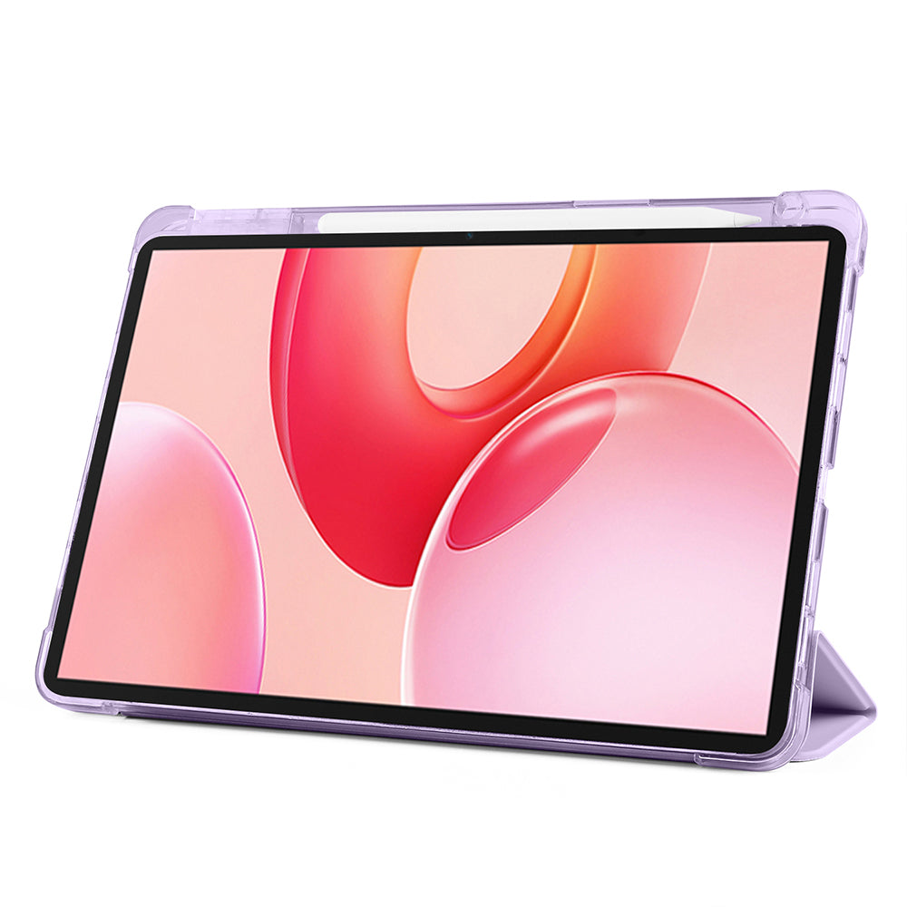 Honor Pad 10 12.1 Kılıf Zore Tri Folding Kalem Bölmeli Standlı Kılıf Mavi