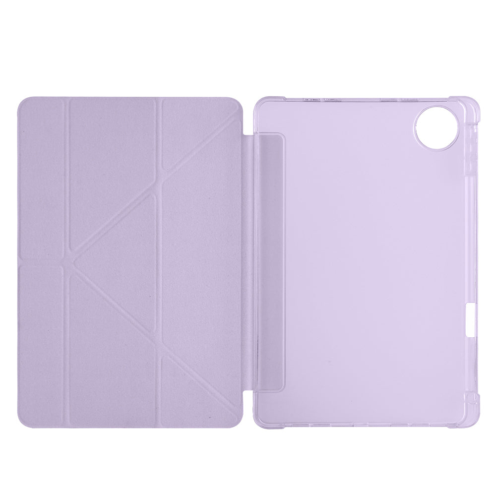 Honor Pad 10 12.1 Kılıf Zore Tri Folding Kalem Bölmeli Standlı Kılıf Lacivert