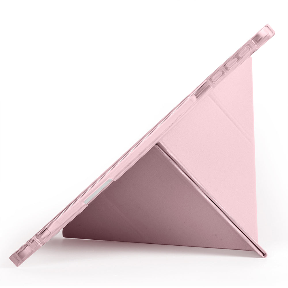 Honor Pad 10 12.1 Kılıf Zore Tri Folding Kalem Bölmeli Standlı Kılıf Mavi