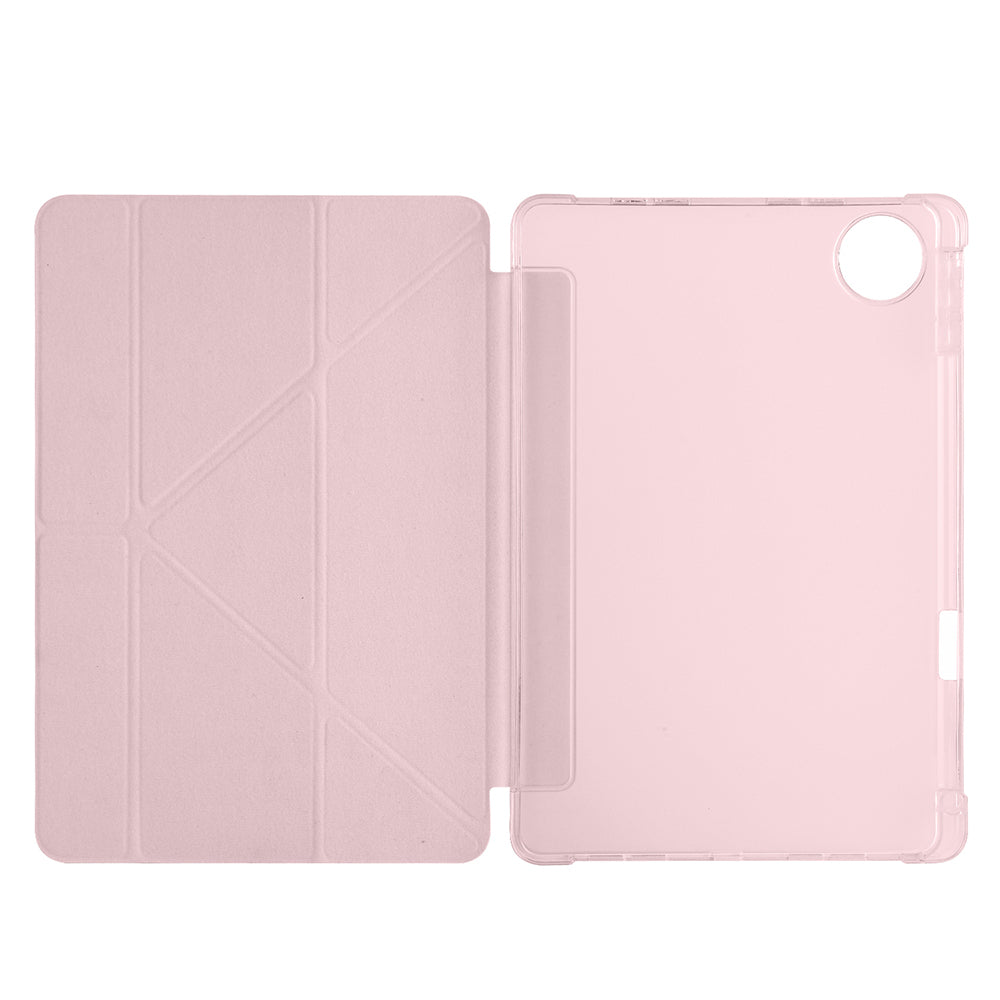 Honor Pad 10 12.1 Kılıf Zore Tri Folding Kalem Bölmeli Standlı Kılıf Rose Gold