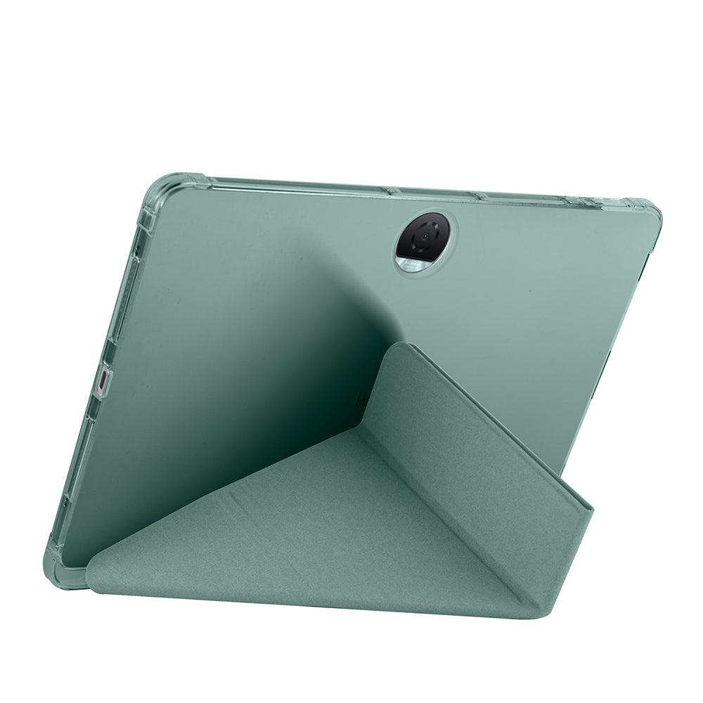 Honor Pad 9 Kılıf Zore Tri Folding Kalem Bölmeli Standlı Kılıf Gri