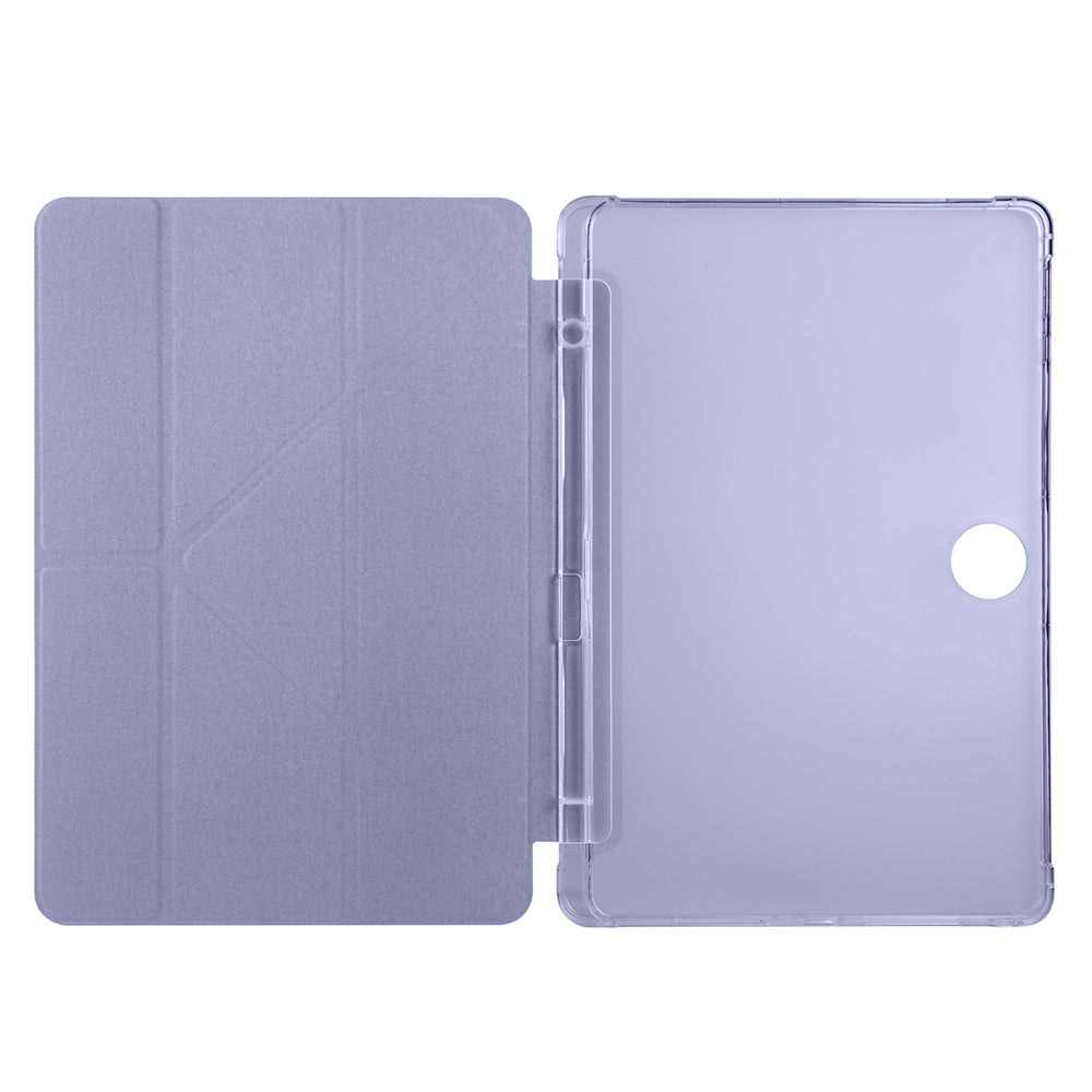 Honor Pad 9 Kılıf Zore Tri Folding Kalem Bölmeli Standlı Kılıf Lila