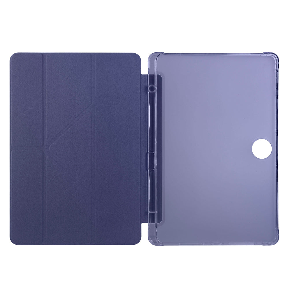 Honor Pad 9 Kılıf Zore Tri Folding Kalem Bölmeli Standlı Kılıf Mavi