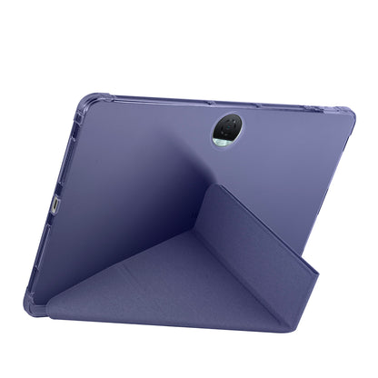 Honor Pad 9 Kılıf Zore Tri Folding Kalem Bölmeli Standlı Kılıf Mavi