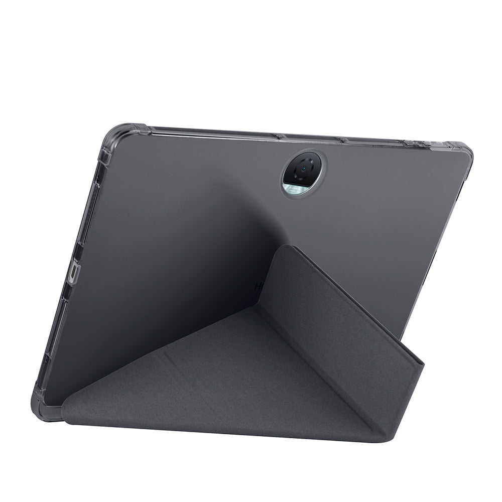 Honor Pad 9 Kılıf Zore Tri Folding Kalem Bölmeli Standlı Kılıf Gri