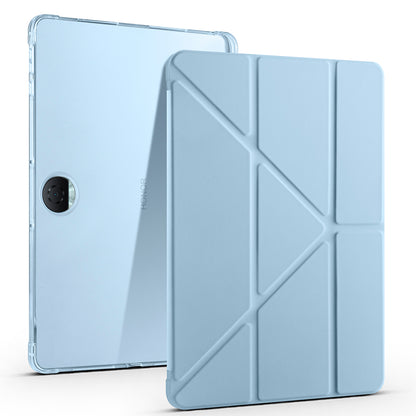 Honor Pad 9 Kılıf Zore Tri Folding Kalem Bölmeli Standlı Kılıf Mavi