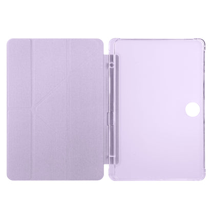 Honor Pad 9 Kılıf Zore Tri Folding Kalem Bölmeli Standlı Kılıf Mor