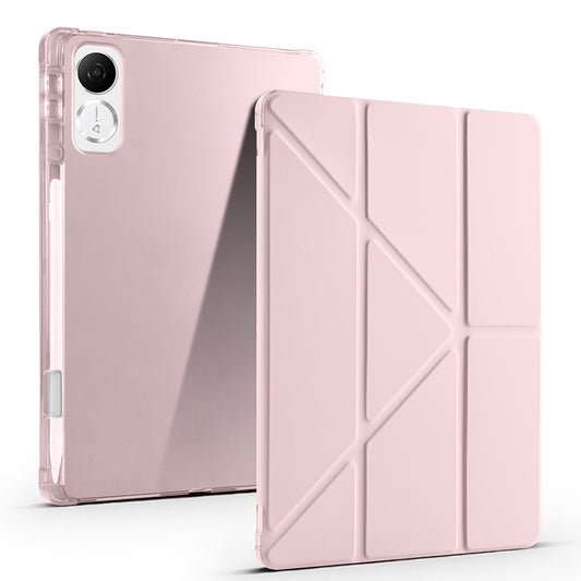 Honor Pad GT Kılıf Zore Tri Folding Kalem Bölmeli Standlı Kılıf Rose Gold