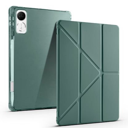 Honor Pad V9 Kılıf Zore Tri Folding Kalem Bölmeli Standlı Kılıf Mavi