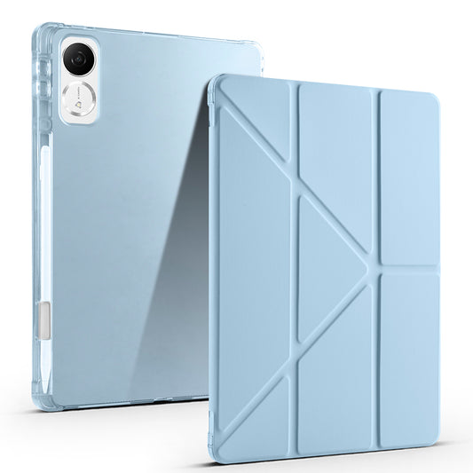 Honor Pad V9 Kılıf Zore Tri Folding Kalem Bölmeli Standlı Kılıf Mavi