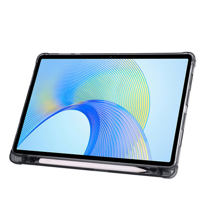 Honor Pad X8A Kılıf Zore Tri Folding Kalem Bölmeli Standlı Kılıf Mor