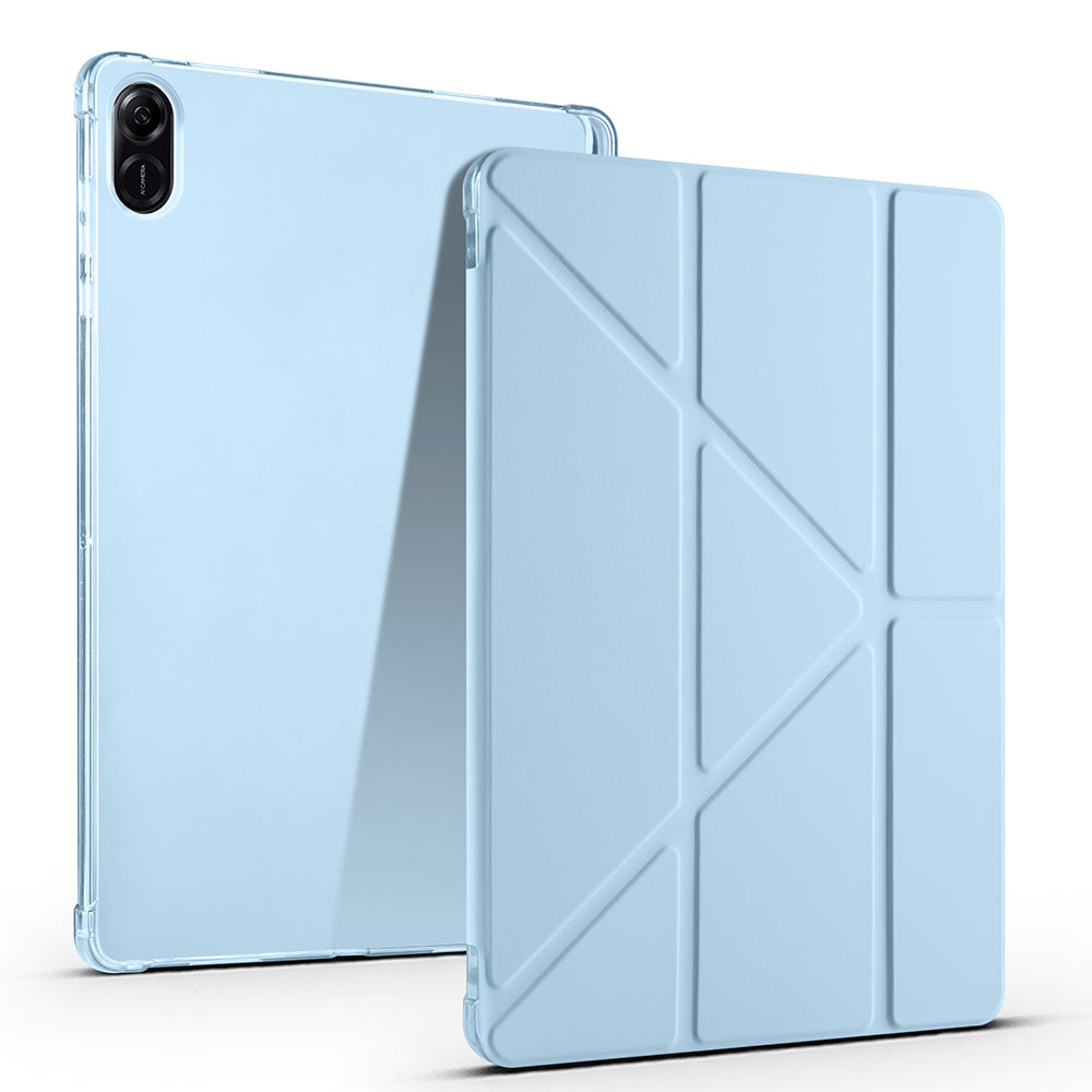 Honor Pad X8A Kılıf Zore Tri Folding Kalem Bölmeli Standlı Kılıf Koyu Yeşil