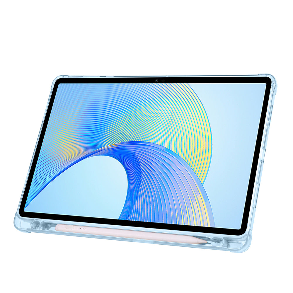 Honor Pad X8A Kılıf Zore Tri Folding Kalem Bölmeli Standlı Kılıf Mor