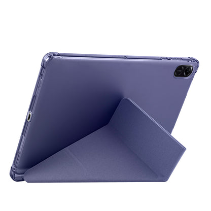 Honor Pad X8A Kılıf Zore Tri Folding Kalem Bölmeli Standlı Kılıf Lila
