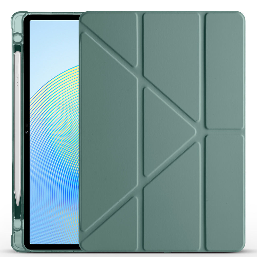 Honor Pad X8A Kılıf Zore Tri Folding Kalem Bölmeli Standlı Kılıf Mor