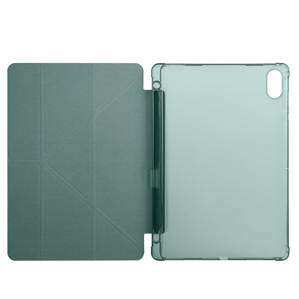 Honor Pad X8A Kılıf Zore Tri Folding Kalem Bölmeli Standlı Kılıf Mavi