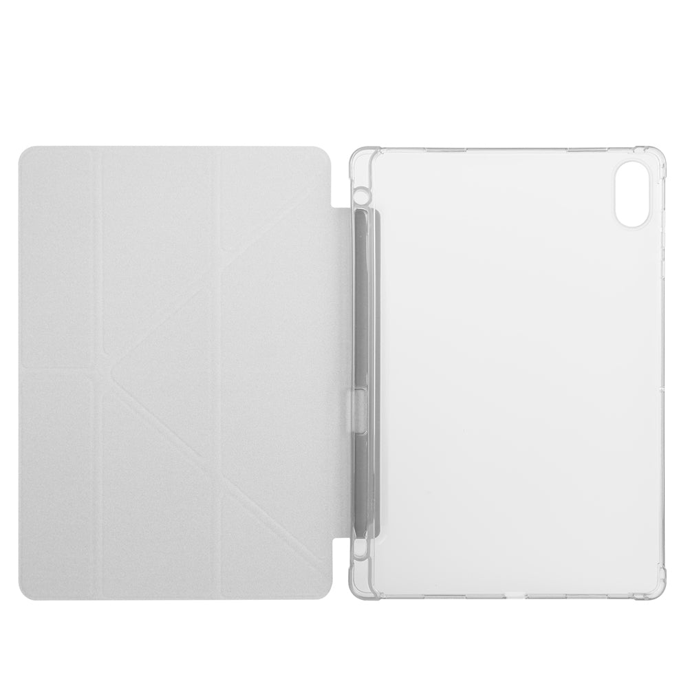 Honor Pad X8A Kılıf Zore Tri Folding Kalem Bölmeli Standlı Kılıf Mor