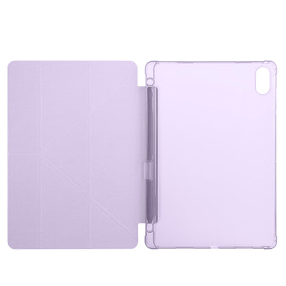 Honor Pad X8A Kılıf Zore Tri Folding Kalem Bölmeli Standlı Kılıf Mor