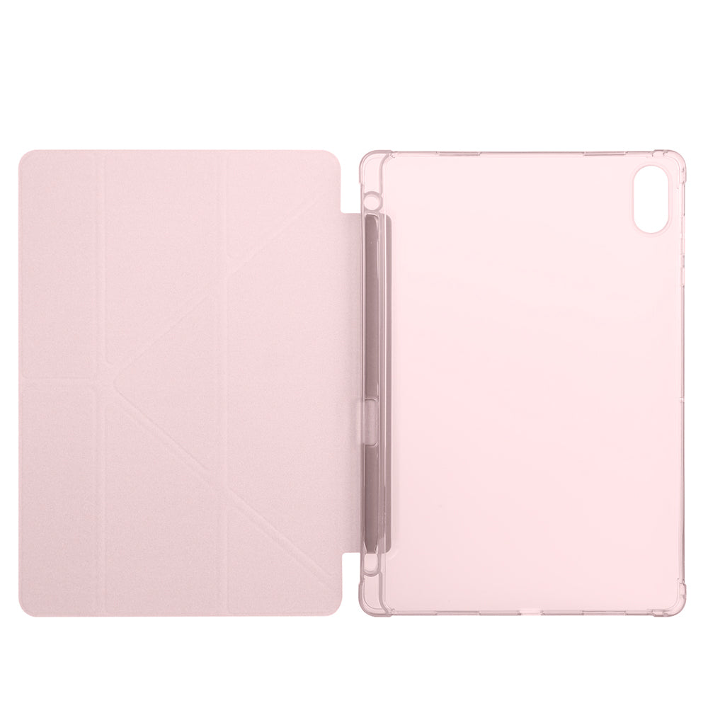 Honor Pad X8A Kılıf Zore Tri Folding Kalem Bölmeli Standlı Kılıf Mor