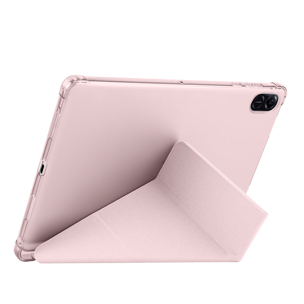 Honor Pad X8A Kılıf Zore Tri Folding Kalem Bölmeli Standlı Kılıf Mor