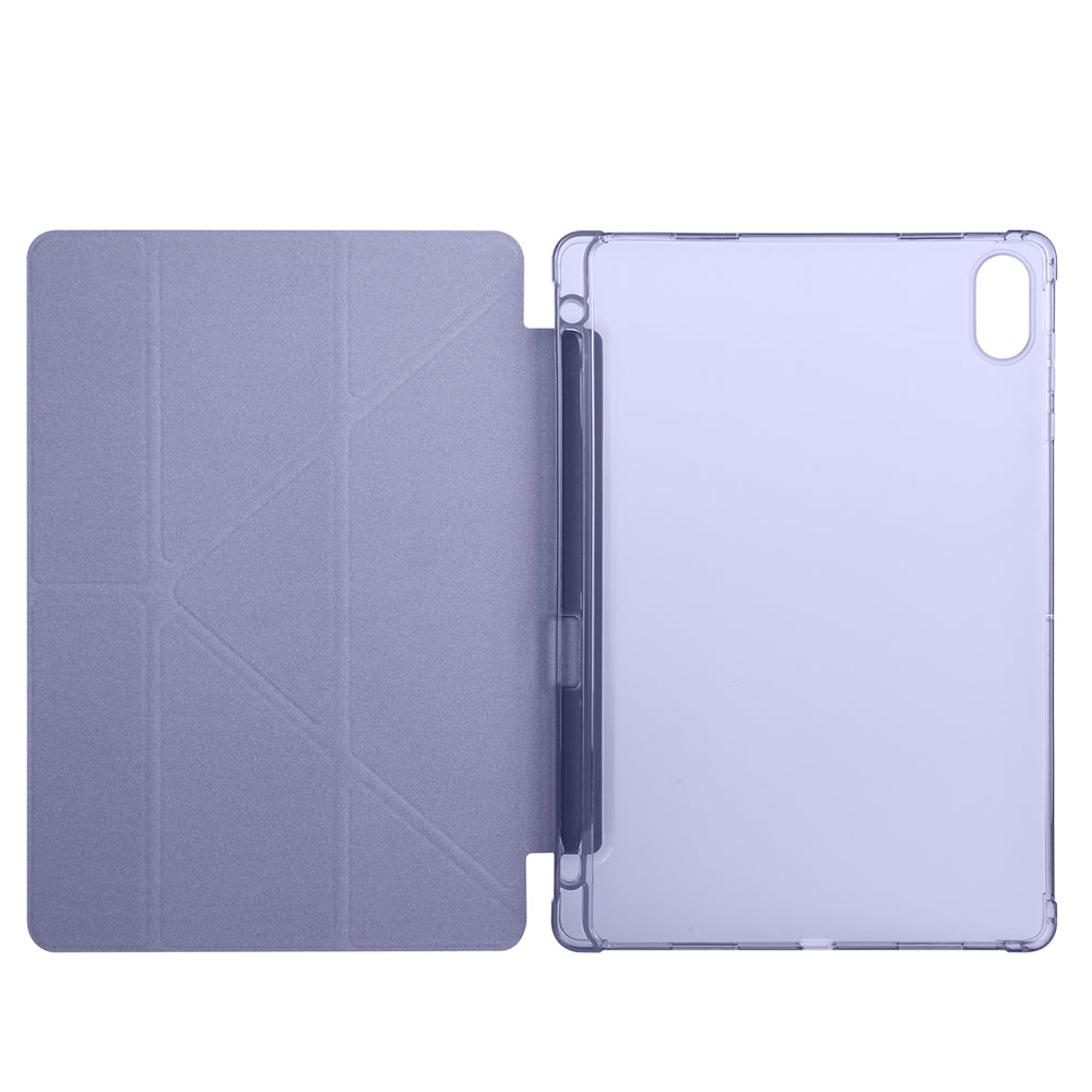 Honor Pad X8A Kılıf Zore Tri Folding Kalem Bölmeli Standlı Kılıf Siyah