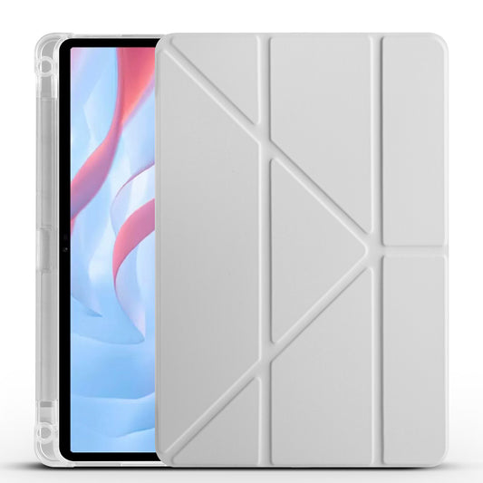 Huawei Honor Pad X8 Pro 11.5' Kılıf Zore Tri Folding Kalem Bölmeli Standlı Kılıf Gri