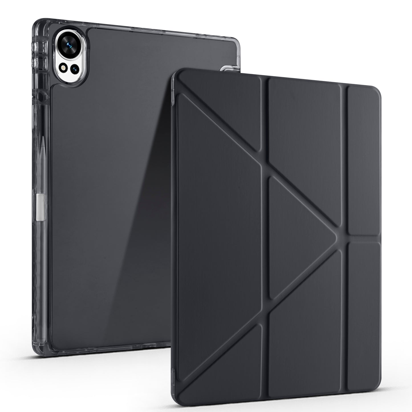 Huawei Matepad 12X Kılıf Zore Tri Folding Kalem Bölmeli Standlı Kılıf Mavi