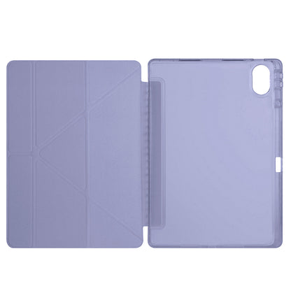 Huawei Matepad 12X Kılıf Zore Tri Folding Kalem Bölmeli Standlı Kılıf Mor