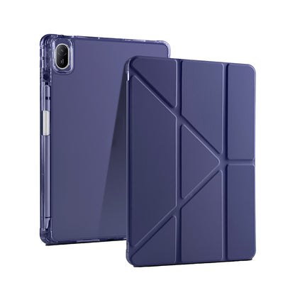 Huawei Matepad SE 11 Kılıf Zore Tri Folding Kalem Bölmeli Standlı Kılıf Gri