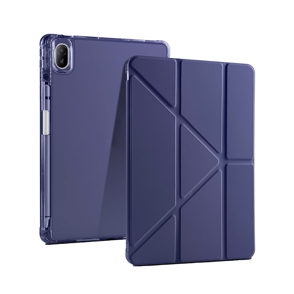 Huawei Matepad SE 11 Kılıf Zore Tri Folding Kalem Bölmeli Standlı Kılıf Mavi