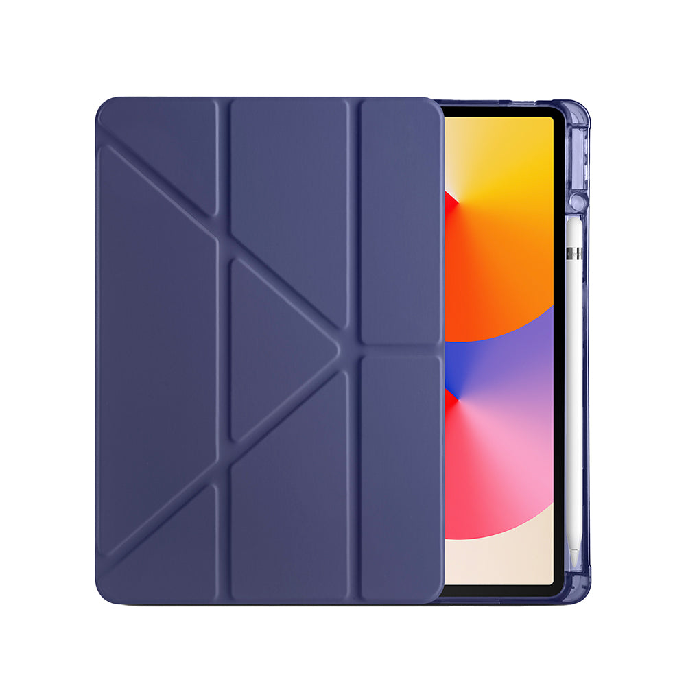 Huawei Matepad SE 11 Kılıf Zore Tri Folding Kalem Bölmeli Standlı Kılıf Mavi