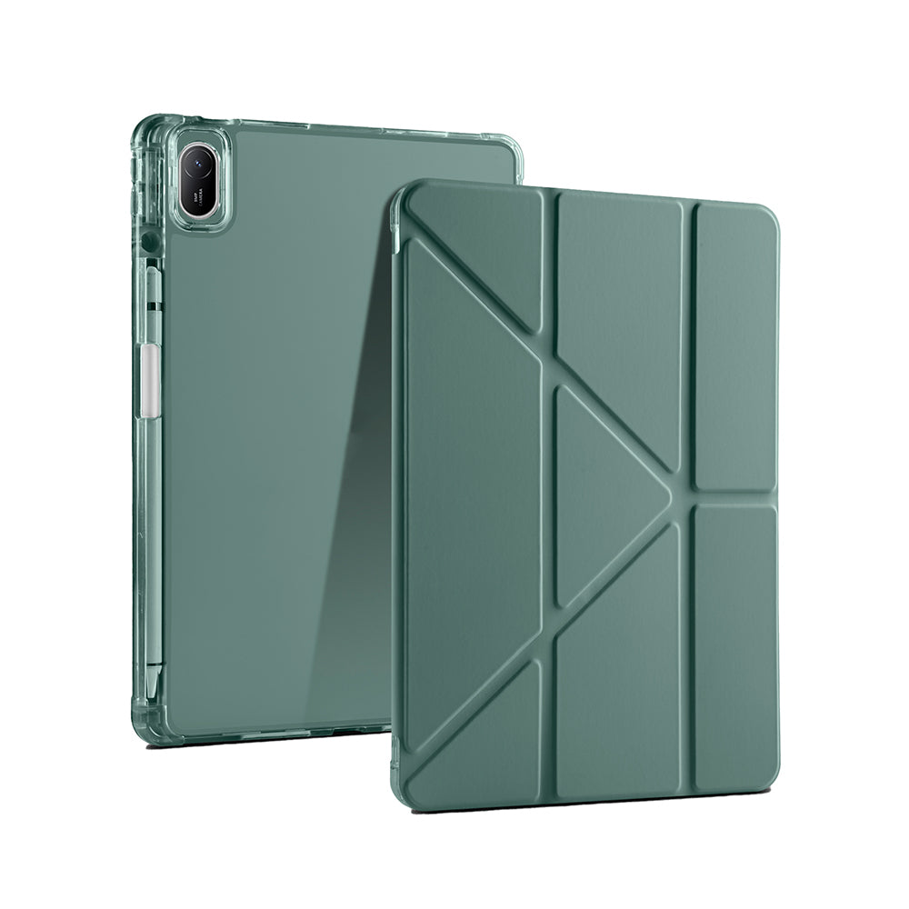 Huawei Matepad SE 11 Kılıf Zore Tri Folding Kalem Bölmeli Standlı Kılıf Rose Gold