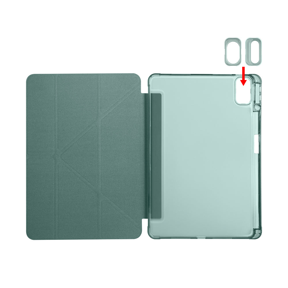 Huawei Matepad SE 11 Kılıf Zore Tri Folding Kalem Bölmeli Standlı Kılıf Mavi