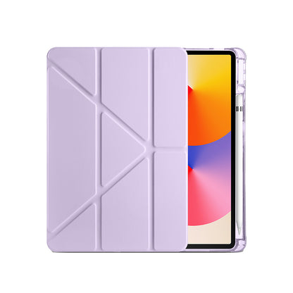 Huawei Matepad SE 11 Kılıf Zore Tri Folding Kalem Bölmeli Standlı Kılıf Lila