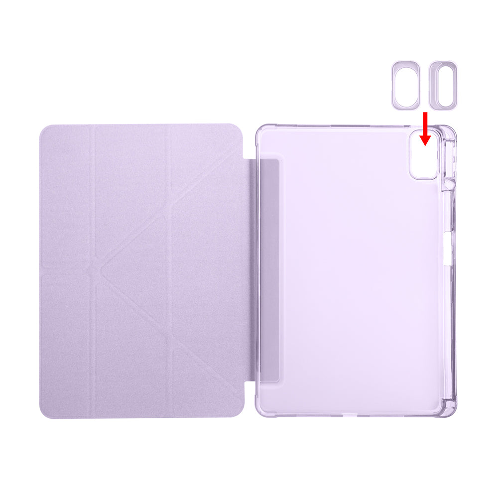 Huawei Matepad SE 11 Kılıf Zore Tri Folding Kalem Bölmeli Standlı Kılıf Mavi