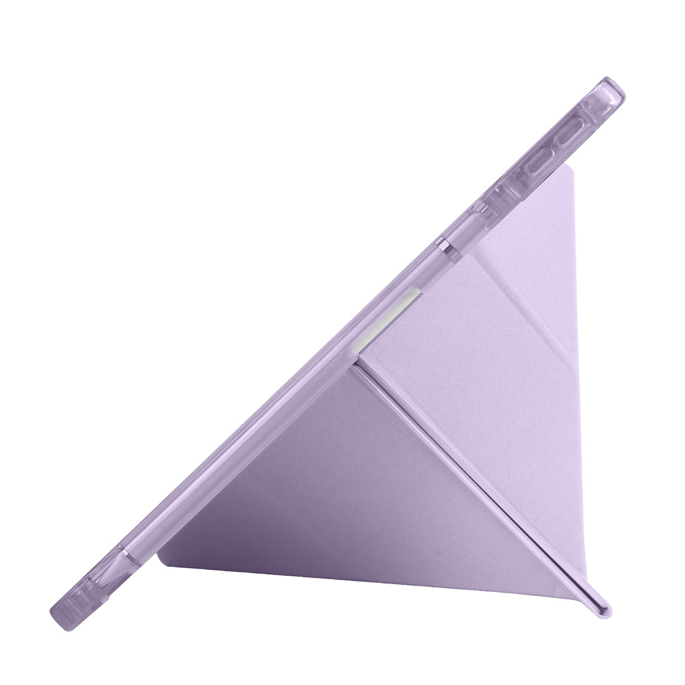 Huawei Matepad SE 11 Kılıf Zore Tri Folding Kalem Bölmeli Standlı Kılıf Gri