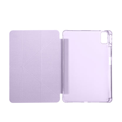 Huawei Matepad SE 11 Kılıf Zore Tri Folding Kalem Bölmeli Standlı Kılıf Gri