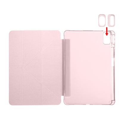 Huawei Matepad SE 11 Kılıf Zore Tri Folding Kalem Bölmeli Standlı Kılıf Rose Gold