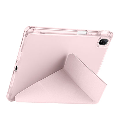 Huawei Matepad SE 11 Kılıf Zore Tri Folding Kalem Bölmeli Standlı Kılıf Rose Gold