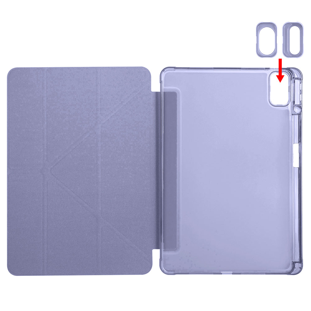 Huawei Matepad SE 11 Kılıf Zore Tri Folding Kalem Bölmeli Standlı Kılıf Lila