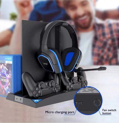 iPega PG-P4009 Playstation 4 Şarj İstasyonu ve Kulaklık Standı Siyah