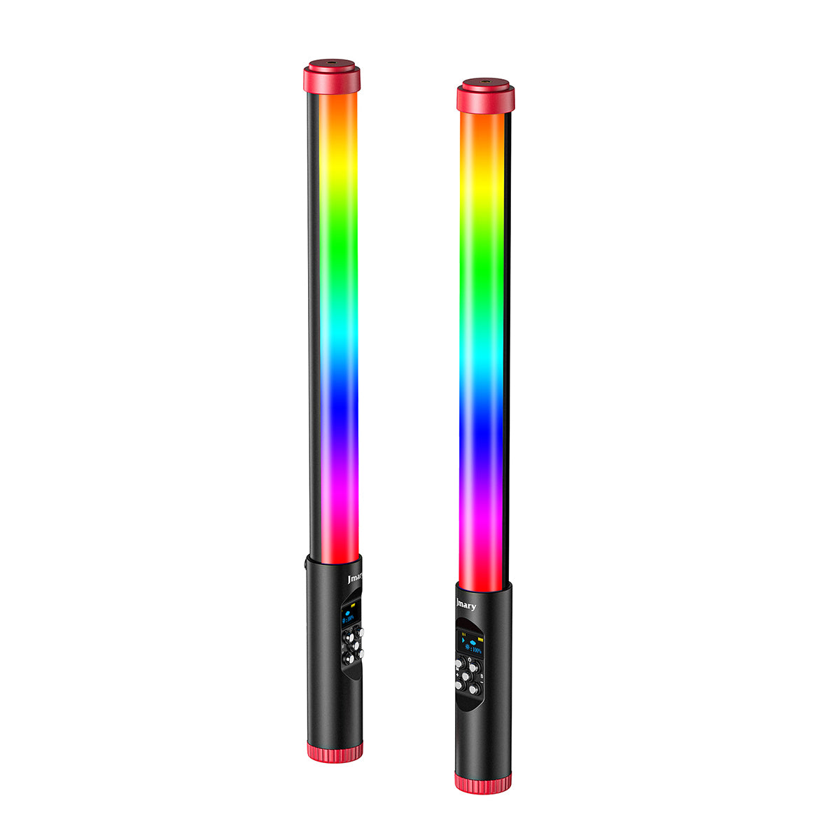 Jmary FM-128RGB OLED Ekran Göstergeli RGB Led Işıklı Su Geçirmez Aydınlatma Çubuğu Siyah
