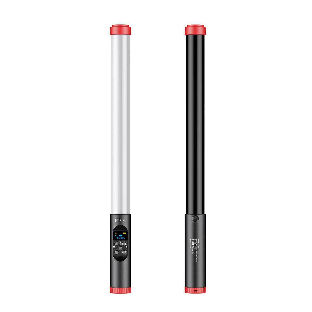 Jmary FM-128RGB OLED Ekran Göstergeli RGB Led Işıklı Su Geçirmez Aydınlatma Çubuğu Siyah