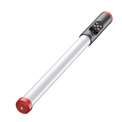 Jmary FM-128RGB OLED Ekran Göstergeli RGB Led Işıklı Su Geçirmez Aydınlatma Çubuğu Siyah