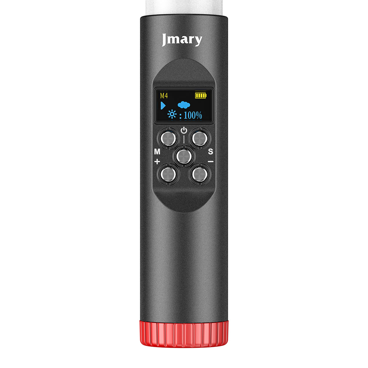 Jmary FM-128RGB OLED Ekran Göstergeli RGB Led Işıklı Su Geçirmez Aydınlatma Çubuğu Siyah