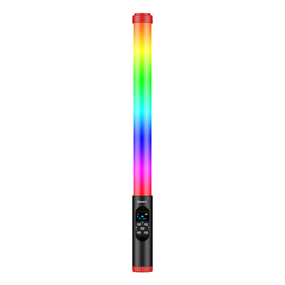 Jmary FM-128RGB OLED Ekran Göstergeli RGB Led Işıklı Su Geçirmez Aydınlatma Çubuğu Siyah