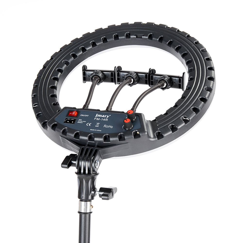 Jmary FM-14R Kumandalı 34cm Işıklı Telefon Tutucu Ring Light Siyah