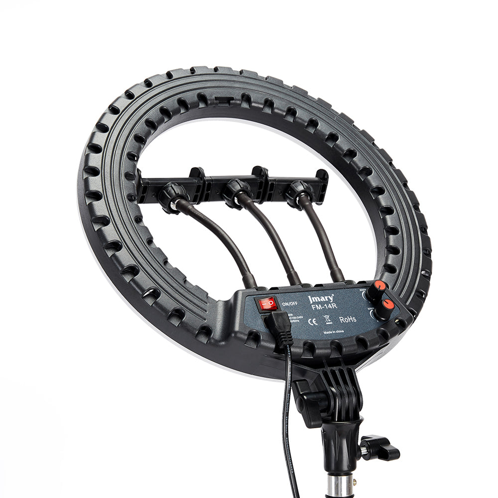 Jmary FM-14R Kumandalı 34cm Işıklı Telefon Tutucu Ring Light Siyah
