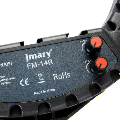 Jmary FM-14R Kumandalı 34cm Işıklı Telefon Tutucu Ring Light Siyah