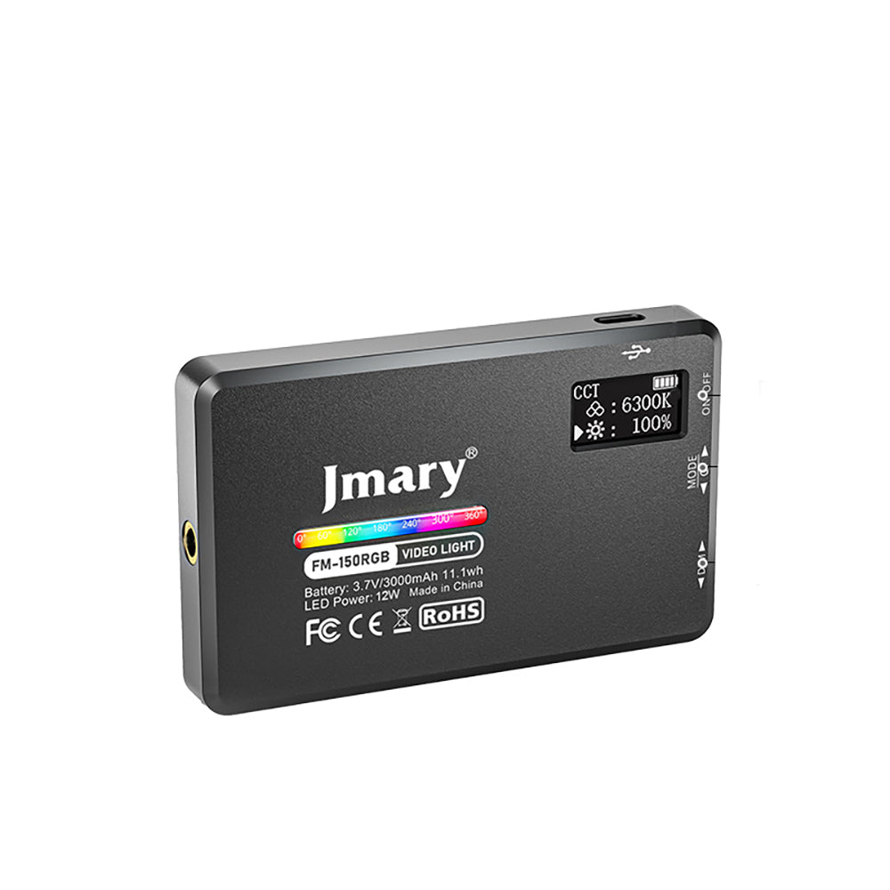 Jmary FM-150RGB RGB Led Telefon-Kamera Üstü Aydınlatma Işığı Siyah